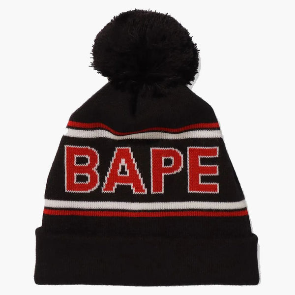 Bape Knit Pom Cap (fw21) Black