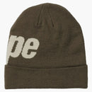BAPE KNIT SPELDOUT CAP (FW21) OLIVEDRAB