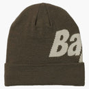 BAPE KNIT SPELDOUT CAP (FW21) OLIVEDRAB