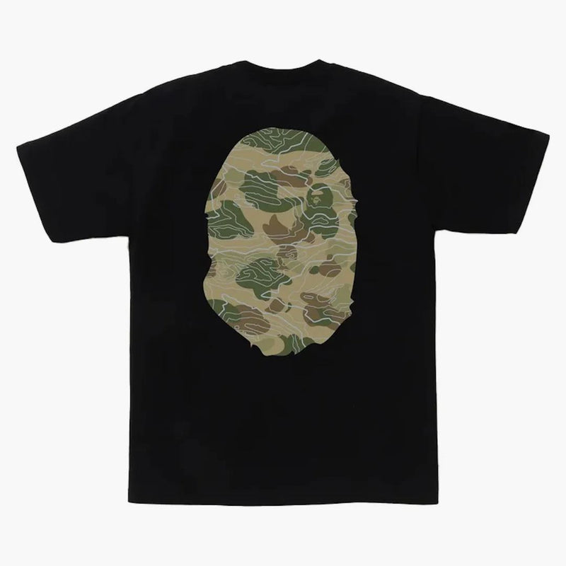 Bape Layered Line Camo Big Ape Head Tea Black/Beige