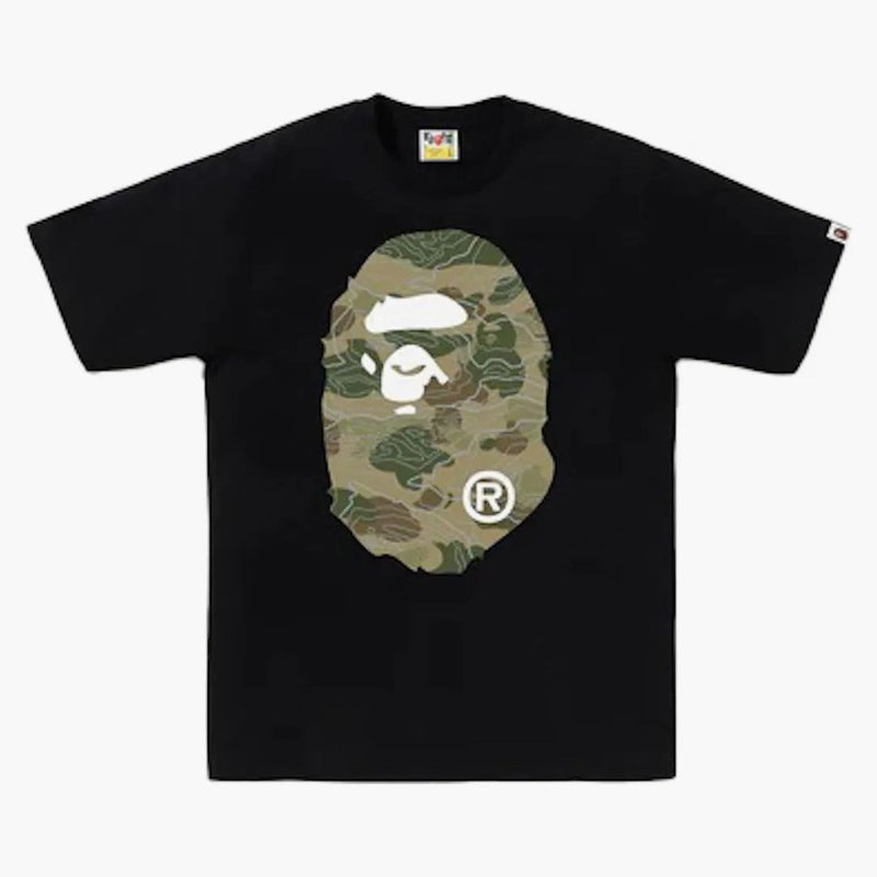 Bape Layered Line Camo Big Ape Head Tea Black/Beige