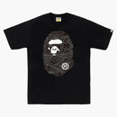 Bape Layered Line Camo Big Ape Head Tee Black/black