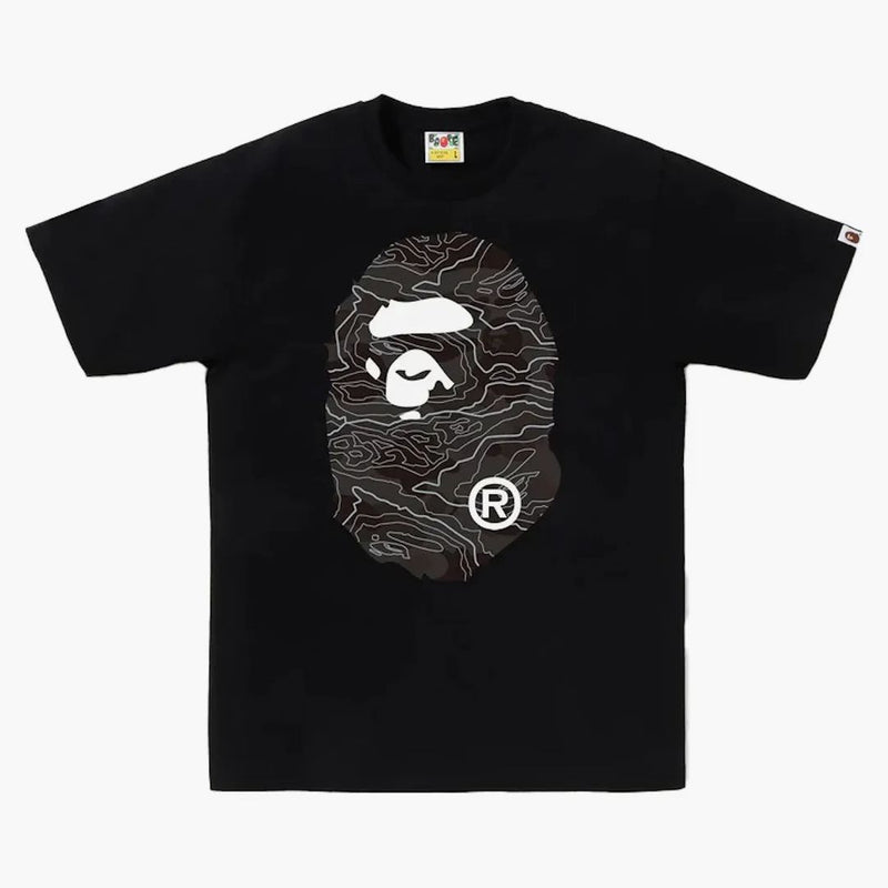 Bape Layered Line Camo Big Ape Head Tea Black/Black