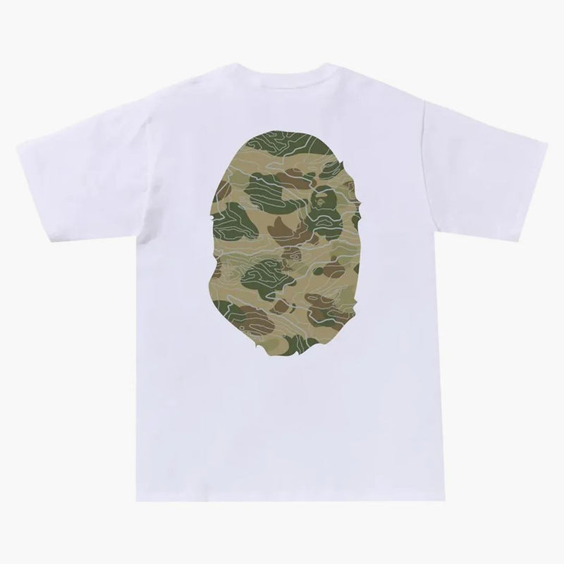 Bape Layered Line Camo Big Ape Head Tea White/Beige