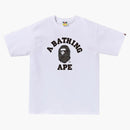Bape Layered Line Camo College Tee White/Black