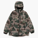 Bape layered line camo shell jacket beige