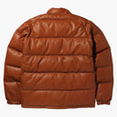 Bape Leather Classic Down Jacket Jacket Brown