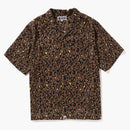 Bape Leopard Open Collar Shirt Yellow
