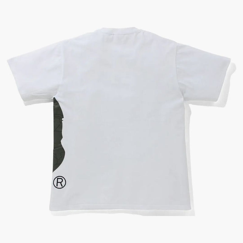 BAPE LINE 1. Camo Side Big Ape Head Tee White/Black