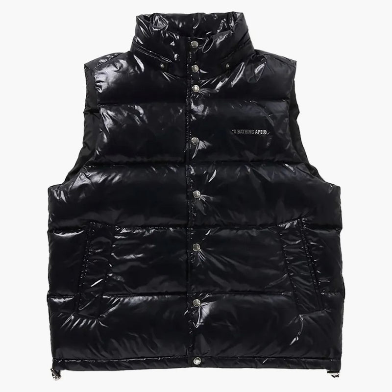 BAPE LINE CAMO Debossed Nylon Down Vest Black
