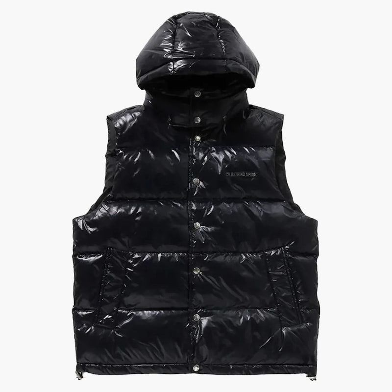 BAPE LINE CAMO Debossed Nylon Down Vest Black