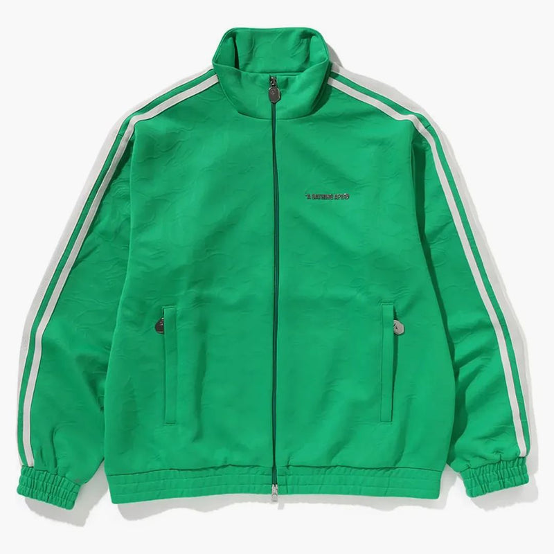 Bape Line Camo Jacquard Bathing Ape Logo Relaxed Fit Track Jacket Green