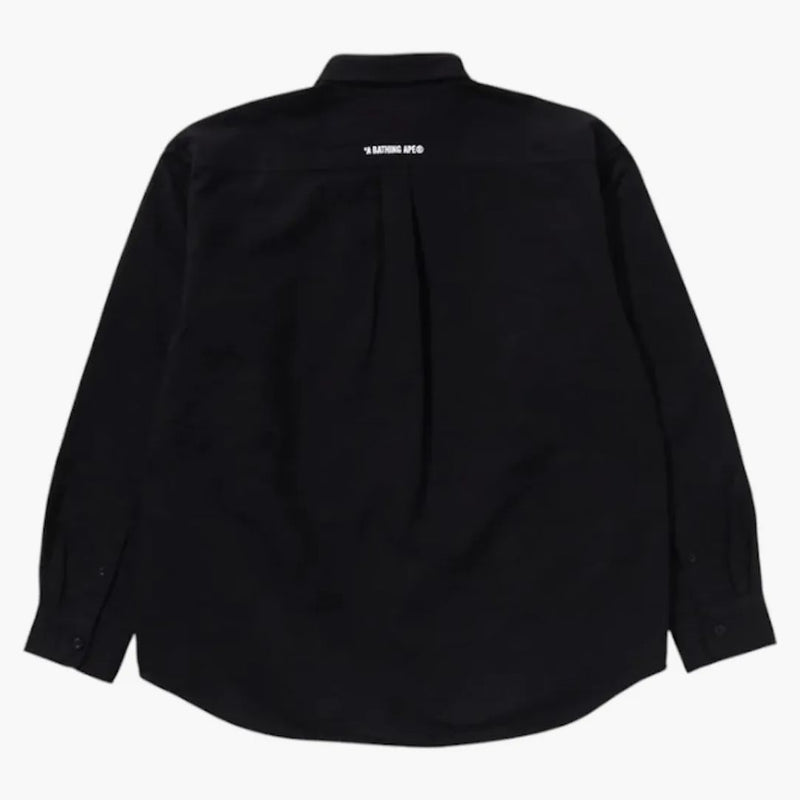 Bape Line Camo Jacquard Oxford L/S Shirt Black
