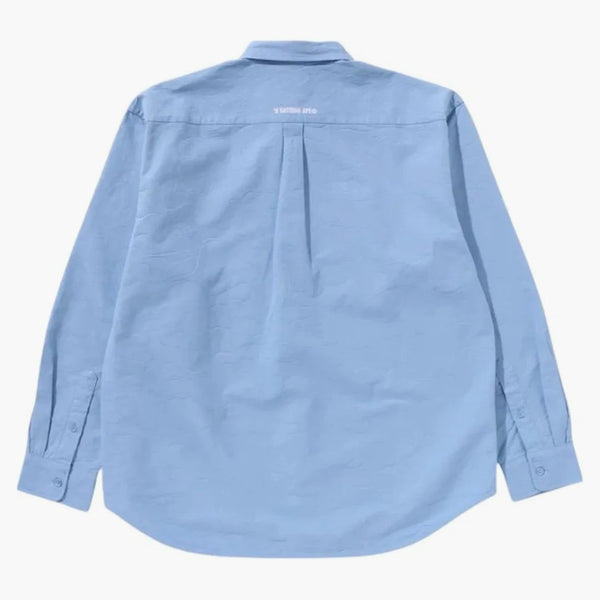 Bape Line Camo Jacquard Oxford L/S Shirt Blue