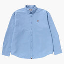 Bape Line Camo Jacquard Oxford L/S Shirt Blue