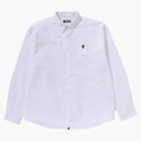 Bape Line Camo Jacquard Oxford L/S Shirt White