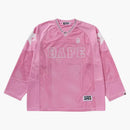 Bape Line Camo Multilogo Relaxed Fit Football Jersey Pink
