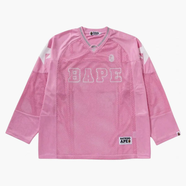 Bape Line Camo Multilogo Relaxed Fit Football Jersey Pink
