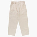 Bape Line Camo Patch Denim Double Knee Work Pants Ivory