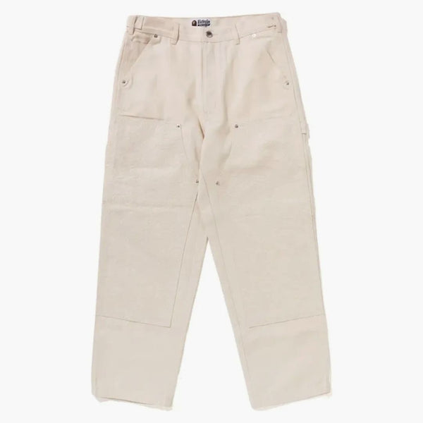 BAPE LINE CAMO PATCH Denim Pantaloni de lucru cu genunchi dublu