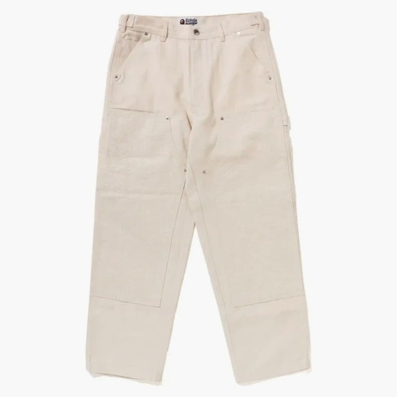 BAPE LINE CAMO PATCH Denim Pantaloni de lucru cu genunchi dublu
