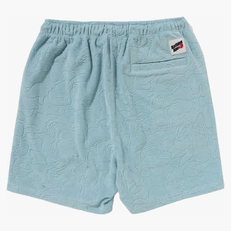 Bape Line Camo Terry Tewel Shorts Sax
