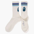 Bape Line Socks Blue