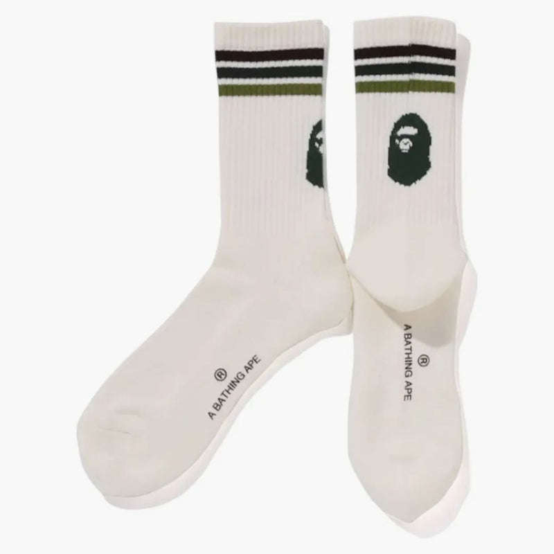 BAPE LINE SOCKS VERDE