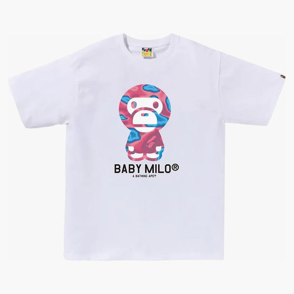 Bape Liquid Camo Baby Milo Tea White/Pink