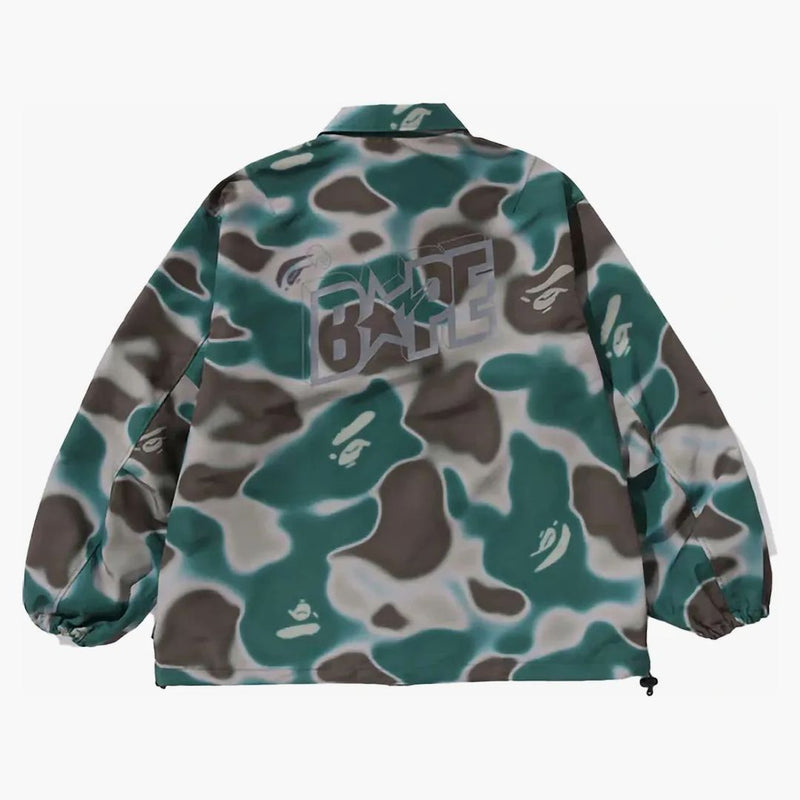 Bape Liquid Camo Bape Sta Relaxed Fit Coach Jacket Olivedrab