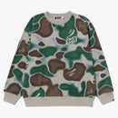 Bape Liquid Camo Bape Sta Relaxed Fit Crewneck Olivedrab