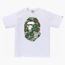 Bape Liquid Camo Big Ape Head Tee White