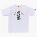 Bape Liquid Camo College Tee White/olivedrab