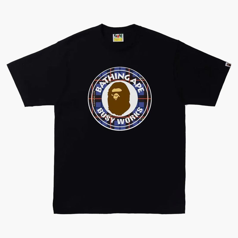 Bape Logo Check Busy Works Tea Black/Blue