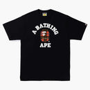 BAPE LOGO Controlla il tè al college nero/rosso