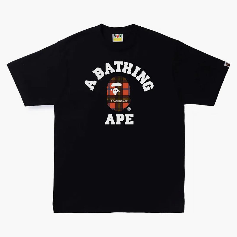 Bape Logo Check College Tea Black/Red