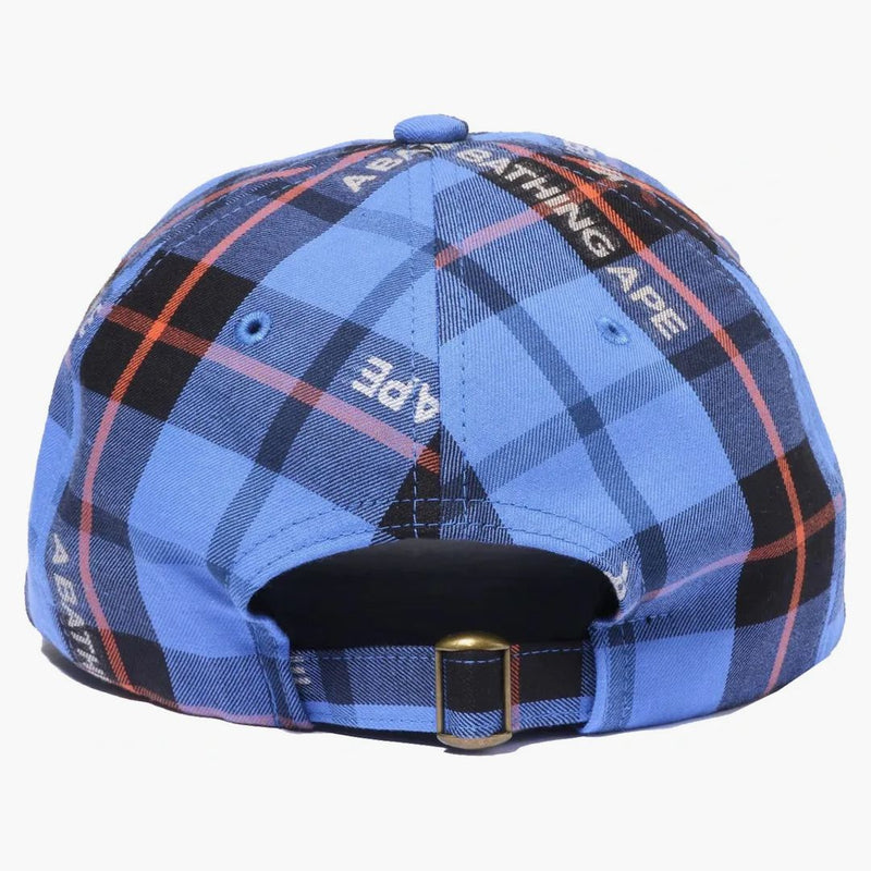 Bape Logo Check Panel Cap Blue