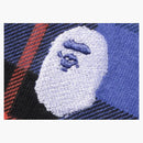 Bape Logo Check Relaxed Fit One Point Tea Blue
