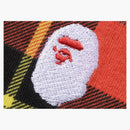 Bape Logo Check Relaxed Fit One Point Tea Red