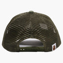 Bape Logo Cotton Panel Mesh Cap Olivedrab
