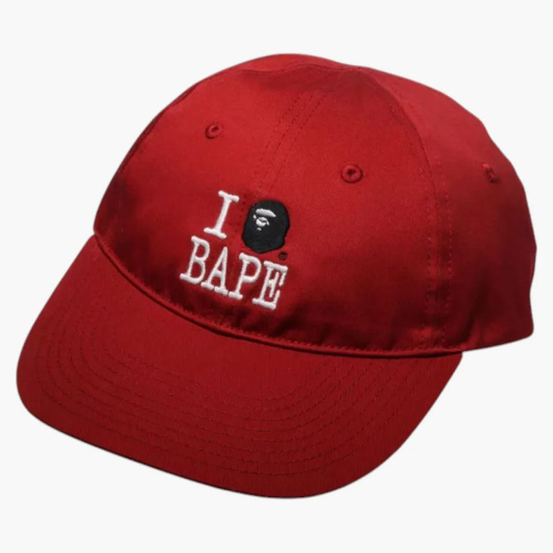 Bape logo bawełna do czapki czerwona
