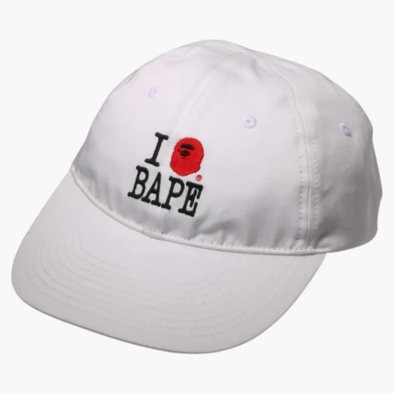 Bape logo bawełna do czapki biały