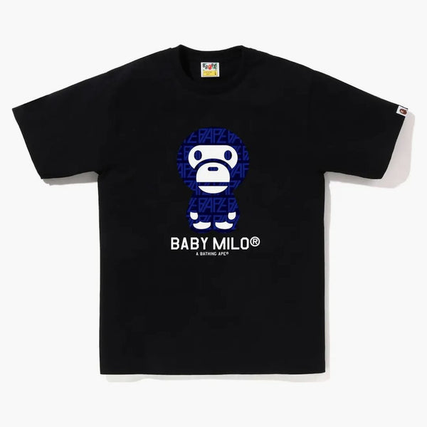 Bape Logo Monogram Baby Milo Tea Black Navy