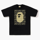 Bape logo monogram tea black beige