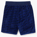 Bape Logo Monogram Velour Shorts Navy