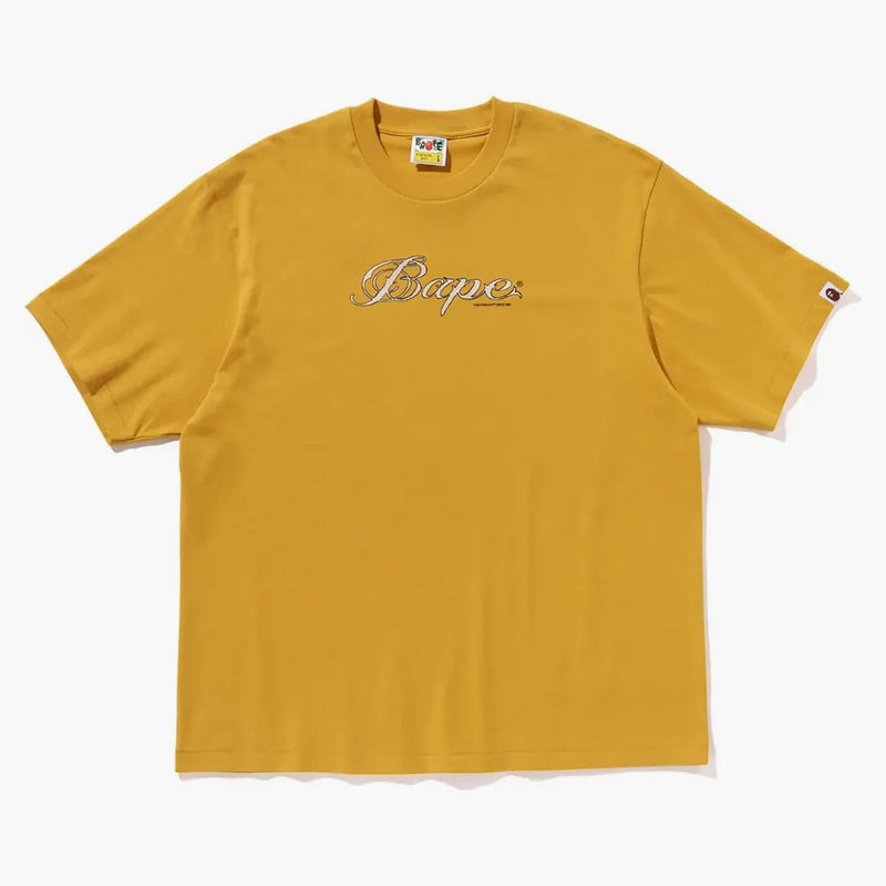 BAPE LOGO ROZPOJENÉ Fit Tee Yellow
