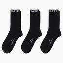 Bape Logo Socks (set Of 3) Black