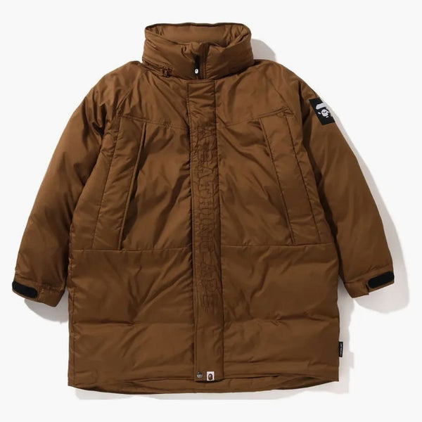 Bape Long Relaxed Fit Down Jacket Beige