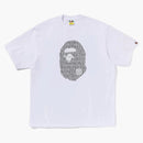 Bape Lux Sport Pattern Ape Head Relaxed Fit Tee White