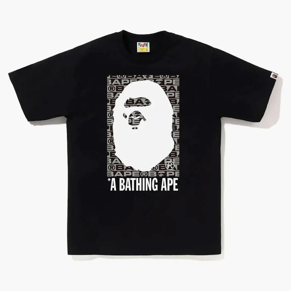 Bape Lux Sport Pattern Box Ape Head Tee Black